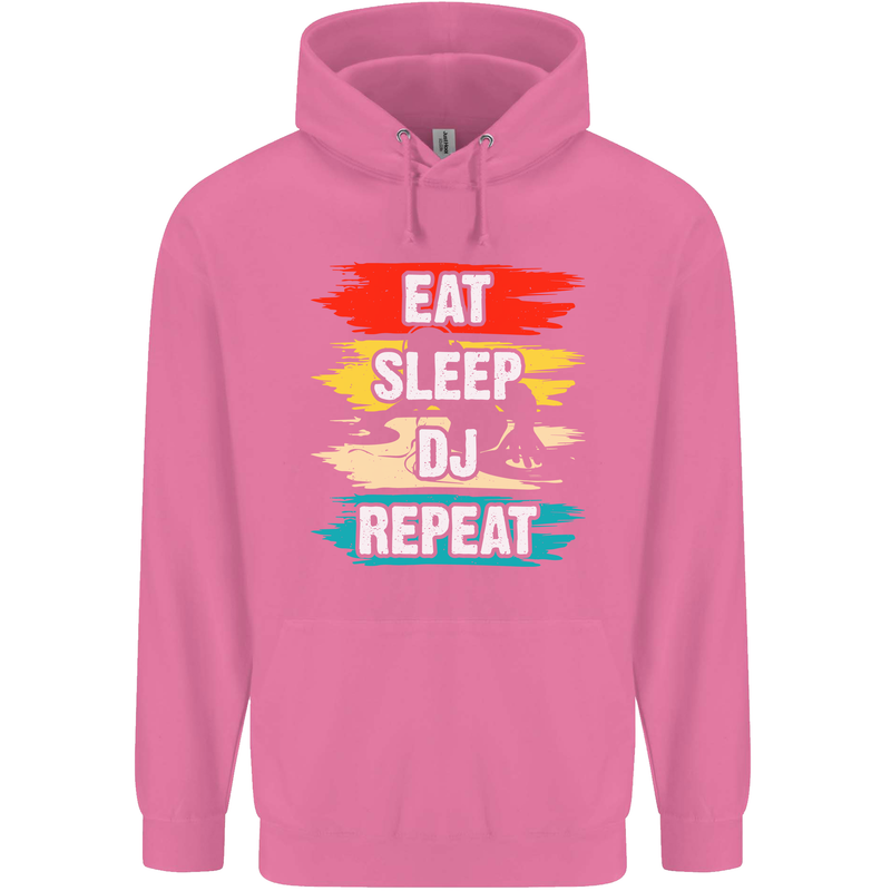 Eat Sleep DJ Repeat DJing Music Mens 80% Cotton Hoodie Azelea