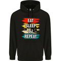 Eat Sleep DJ Repeat DJing Music Mens 80% Cotton Hoodie Black