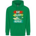 Eat Sleep DJ Repeat DJing Music Mens 80% Cotton Hoodie Irish Green