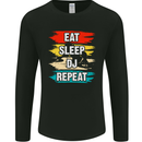 Eat Sleep DJ Repeat DJing Music Mens Long Sleeve T-Shirt Black