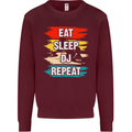 Eat Sleep DJ Repeat DJing Music Mens Sweatshirt Jumper Maroon