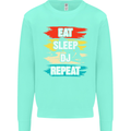 Eat Sleep DJ Repeat DJing Music Mens Sweatshirt Jumper Peppermint
