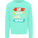 Eat Sleep DJ Repeat DJing Music Mens Sweatshirt Jumper Peppermint