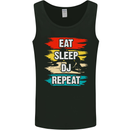 Eat Sleep DJ Repeat DJing Music Mens Vest Tank Top Black