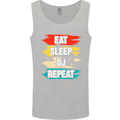 Eat Sleep DJ Repeat DJing Music Mens Vest Tank Top Sports Grey