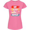 Eat Sleep DJ Repeat DJing Music Womens Petite Cut T-Shirt Azalea