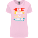 Eat Sleep DJ Repeat DJing Music Womens Wider Cut T-Shirt Light Pink