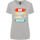 Eat Sleep DJ Repeat DJing Music Womens Wider Cut T-Shirt Sports Grey