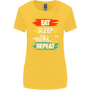 Eat Sleep DJ Repeat DJing Music Womens Wider Cut T-Shirt Yellow