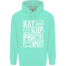Eat Sleep Fish Funny Fishing Fisherman Childrens Kids Hoodie Peppermint