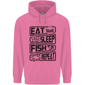 Eat Sleep Fish Repeat Funny Fishing Childrens Kids Hoodie Azalea