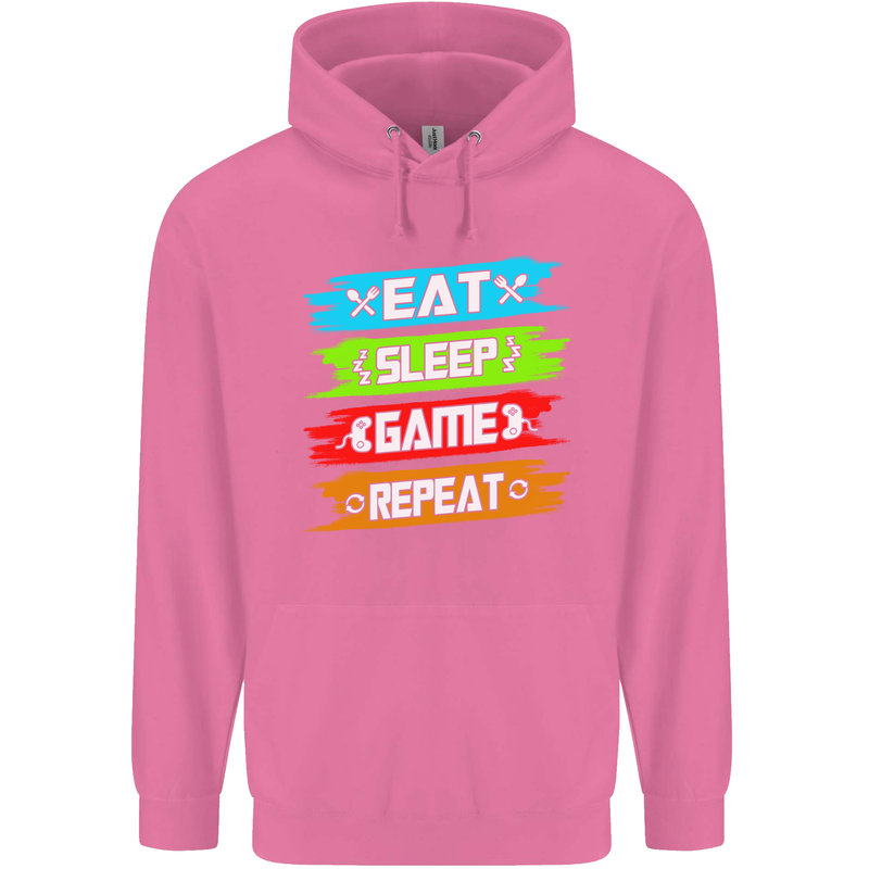 Eat Sleep Game Funny Gamer Gamming Childrens Kids Hoodie Azalea
