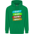 Eat Sleep Game Funny Gamer Gamming Childrens Kids Hoodie Irish Green