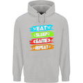 Eat Sleep Game Funny Gamer Gamming Childrens Kids Hoodie Sports Grey