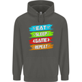 Eat Sleep Game Funny Gamer Gamming Childrens Kids Hoodie Storm Grey