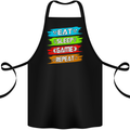 Eat Sleep Game Funny Gamer Gamming Cotton Apron 100% Organic Black