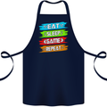 Eat Sleep Game Funny Gamer Gamming Cotton Apron 100% Organic Navy Blue