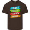 Eat Sleep Game Funny Gamer Gamming Kids T-Shirt Childrens Chocolate