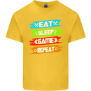 Eat Sleep Game Funny Gamer Gamming Kids T-Shirt Childrens Yellow
