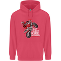 Eat Sleep Ride Motocross Dirt Bike MotoX Childrens Kids Hoodie Heliconia