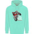 Eat Sleep Ride Motocross Dirt Bike MotoX Childrens Kids Hoodie Peppermint