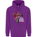 Eat Sleep Ride Motocross Dirt Bike MotoX Childrens Kids Hoodie Purple