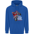 Eat Sleep Ride Motocross Dirt Bike MotoX Childrens Kids Hoodie Royal Blue