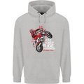 Eat Sleep Ride Motocross Dirt Bike MotoX Childrens Kids Hoodie Sports Grey