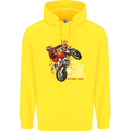 Eat Sleep Ride Motocross Dirt Bike MotoX Childrens Kids Hoodie Yellow