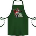 Eat Sleep Ride Motocross Dirt Bike MotoX Cotton Apron 100% Organic Forest Green