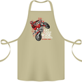 Eat Sleep Ride Motocross Dirt Bike MotoX Cotton Apron 100% Organic Khaki
