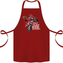 Eat Sleep Ride Motocross Dirt Bike MotoX Cotton Apron 100% Organic Maroon