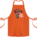 Eat Sleep Ride Motocross Dirt Bike MotoX Cotton Apron 100% Organic Orange