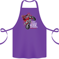 Eat Sleep Ride Motocross Dirt Bike MotoX Cotton Apron 100% Organic Purple