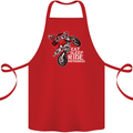 Eat Sleep Ride Motocross Dirt Bike MotoX Cotton Apron 100% Organic Red