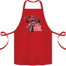 Eat Sleep Ride Motocross Dirt Bike MotoX Cotton Apron 100% Organic Red