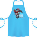 Eat Sleep Ride Motocross Dirt Bike MotoX Cotton Apron 100% Organic Turquoise