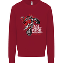 Eat Sleep Ride Motocross Dirt Bike MotoX Kids Sweatshirt Jumper Red