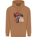 Eat Sleep Ride Motocross Dirt Bike MotoX Mens 80% Cotton Hoodie Caramel Latte