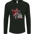 Eat Sleep Ride Motocross Dirt Bike MotoX Mens Long Sleeve T-Shirt Black
