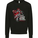 Eat Sleep Ride Motocross Dirt Bike MotoX Mens Sweatshirt Jumper Black
