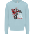 Eat Sleep Ride Motocross Dirt Bike MotoX Mens Sweatshirt Jumper Light Blue