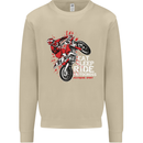 Eat Sleep Ride Motocross Dirt Bike MotoX Mens Sweatshirt Jumper Sand