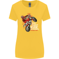 Eat Sleep Ride Motocross Dirt Bike MotoX Womens Wider Cut T-Shirt Yellow