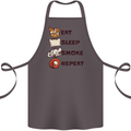 Eat Sleep Smoke Weed Repeat Drugs Cannabis Cotton Apron 100% Organic Dark Grey