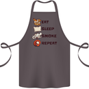 Eat Sleep Smoke Weed Repeat Drugs Cannabis Cotton Apron 100% Organic Dark Grey