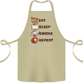 Eat Sleep Smoke Weed Repeat Drugs Cannabis Cotton Apron 100% Organic Khaki