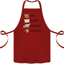 Eat Sleep Smoke Weed Repeat Drugs Cannabis Cotton Apron 100% Organic Maroon