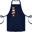 Eat Sleep Smoke Weed Repeat Drugs Cannabis Cotton Apron 100% Organic Navy Blue