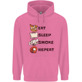 Eat Sleep Smoke Weed Repeat Drugs Cannabis Mens 80% Cotton Hoodie Azelea